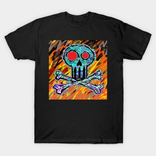 Skulls Halloween Fun Drums Art T-Shirt